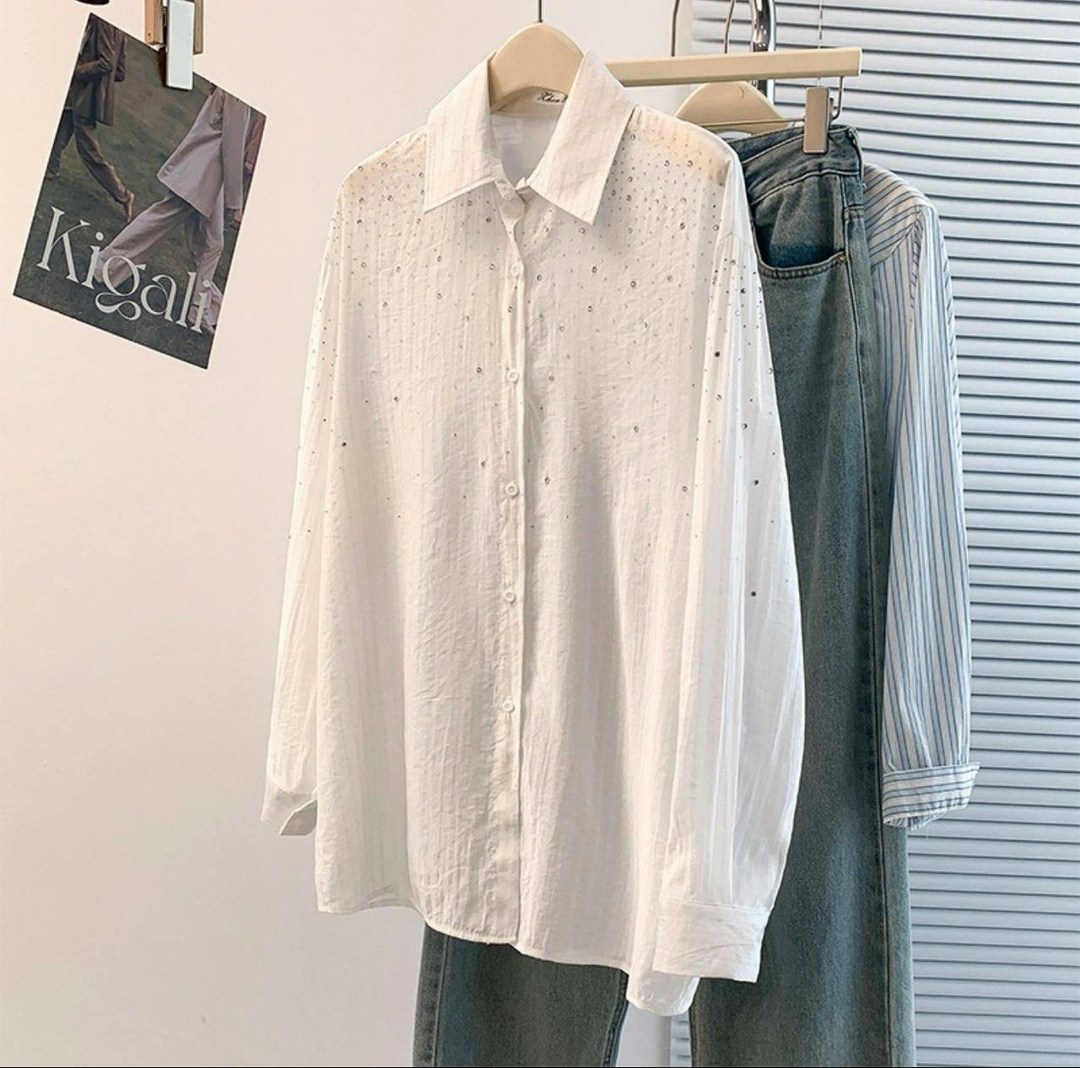 женская рубашка,рубашка модная,блузка с карманами,шифоновая рубашка,рубашка повседневная