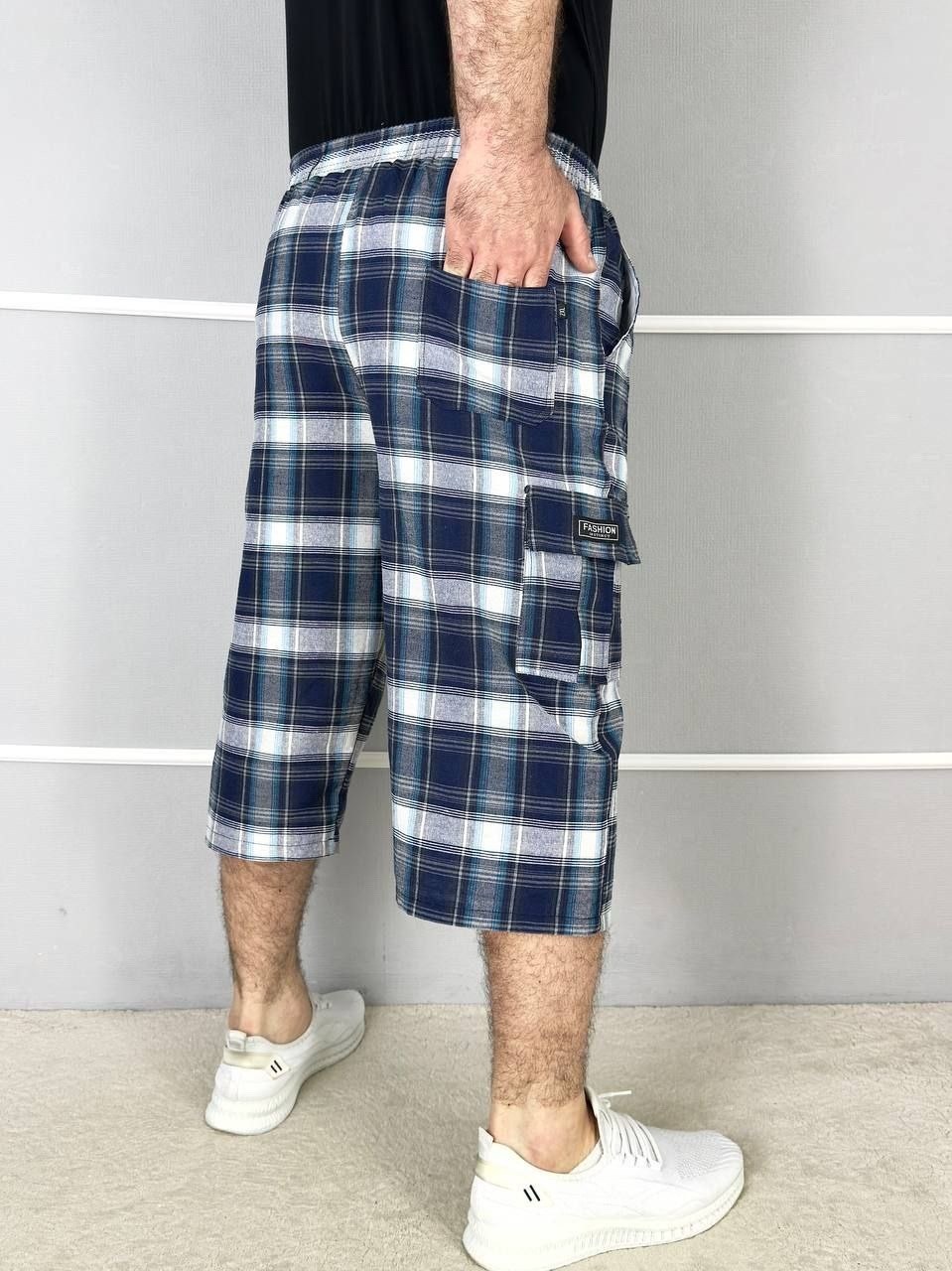 бриджи мужские,шорты мужские,шорты в клетку мужские,шорты бриджи,шорты трикотажные