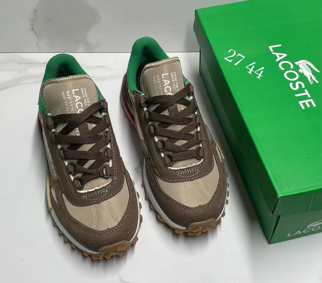 кроссовки lacoste elite active,кроссовки женские lacoste elite active коричневый,кроссовки lacoste,кроссовки для образа жизни женские низкие lacoste, цвет light brown/green,lacoste low-top casual shoe