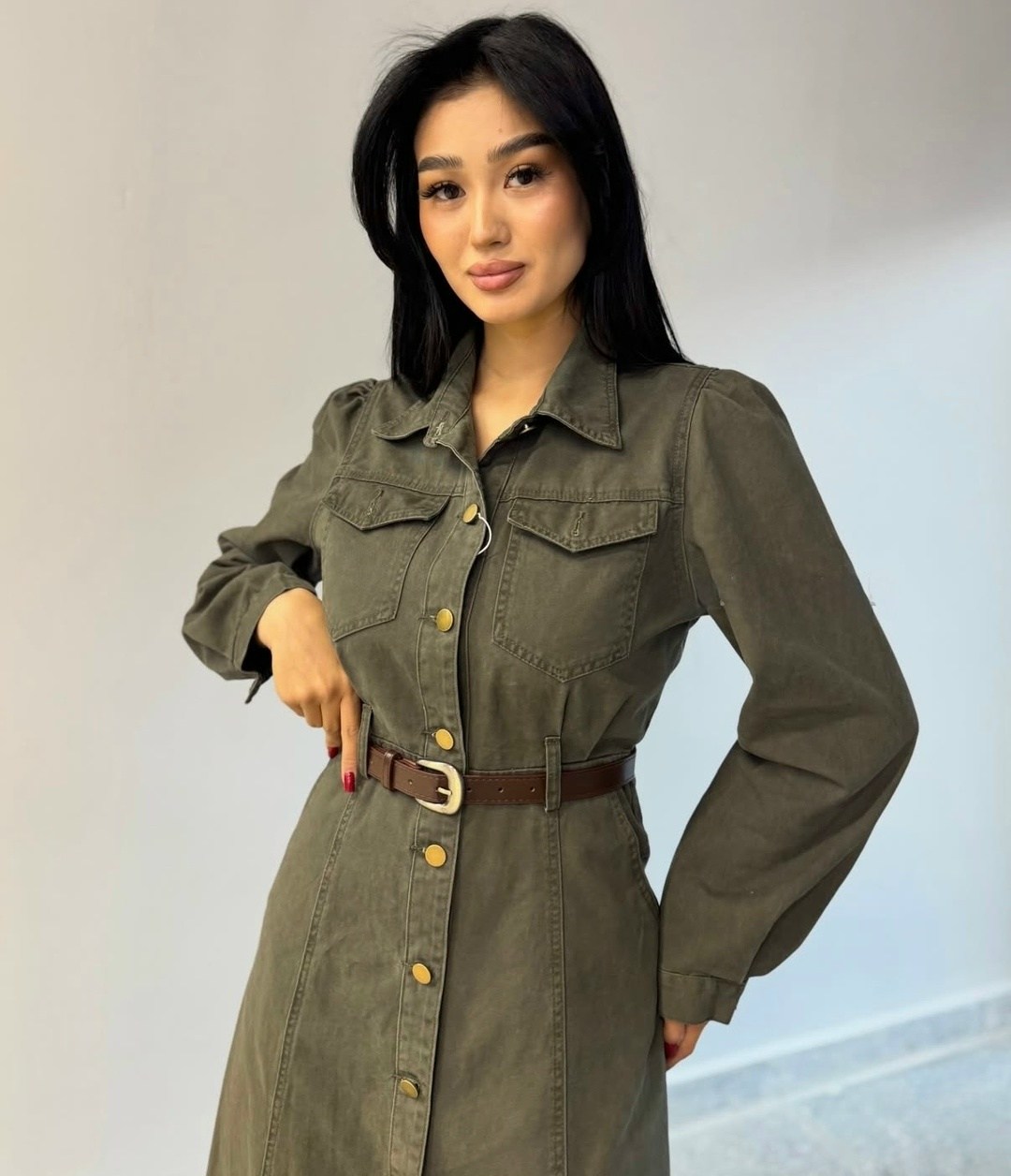 платье хаки,платье милитари,платье женской,модели платьев,платье миди