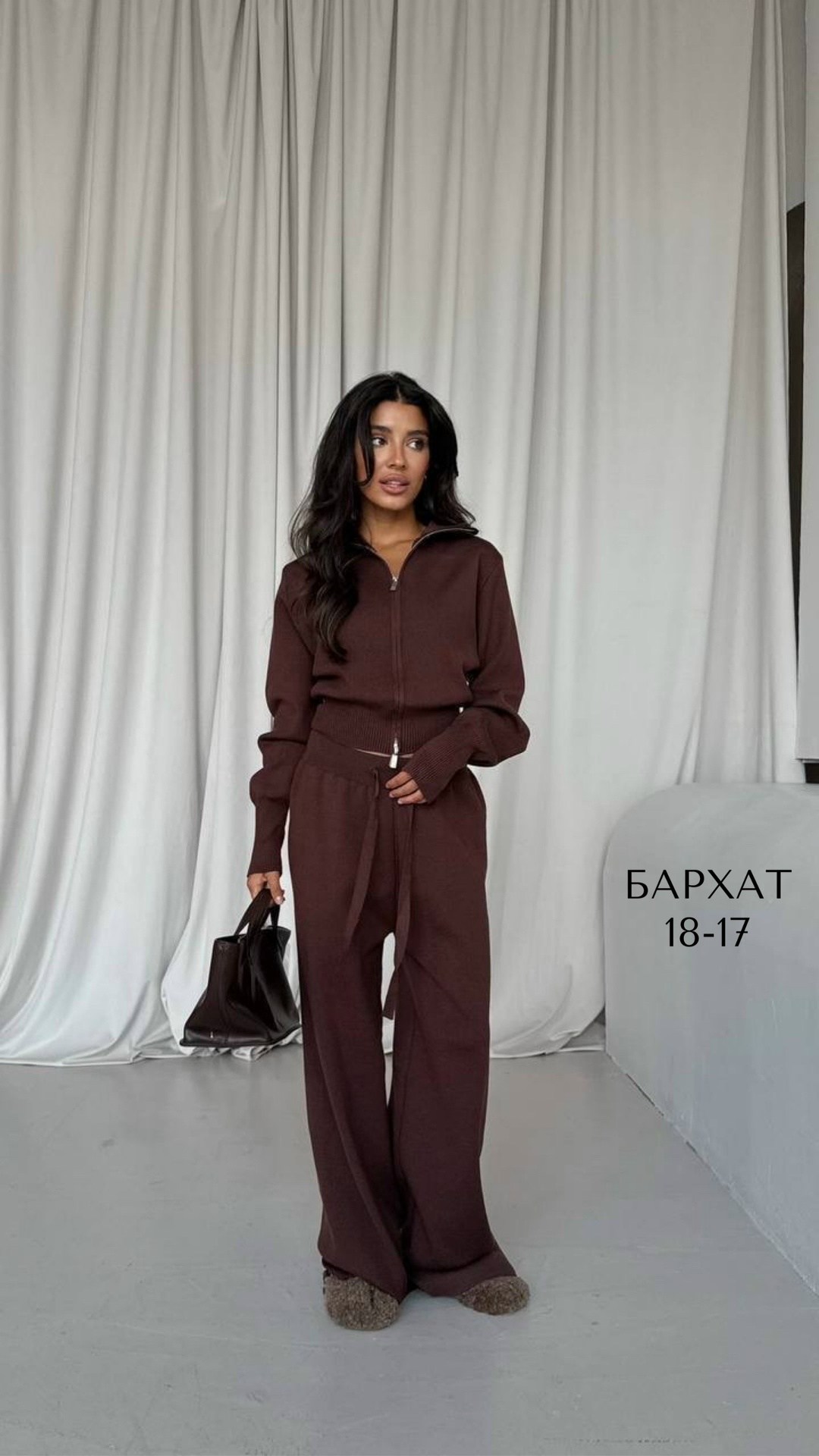 вязаный брючный костюм,трикотажные костюмы женские,трикотажные костюмы,костюм теплый трикотажный вязаный с брюками stella polare,костюм вязаный с брюками stilniy shop