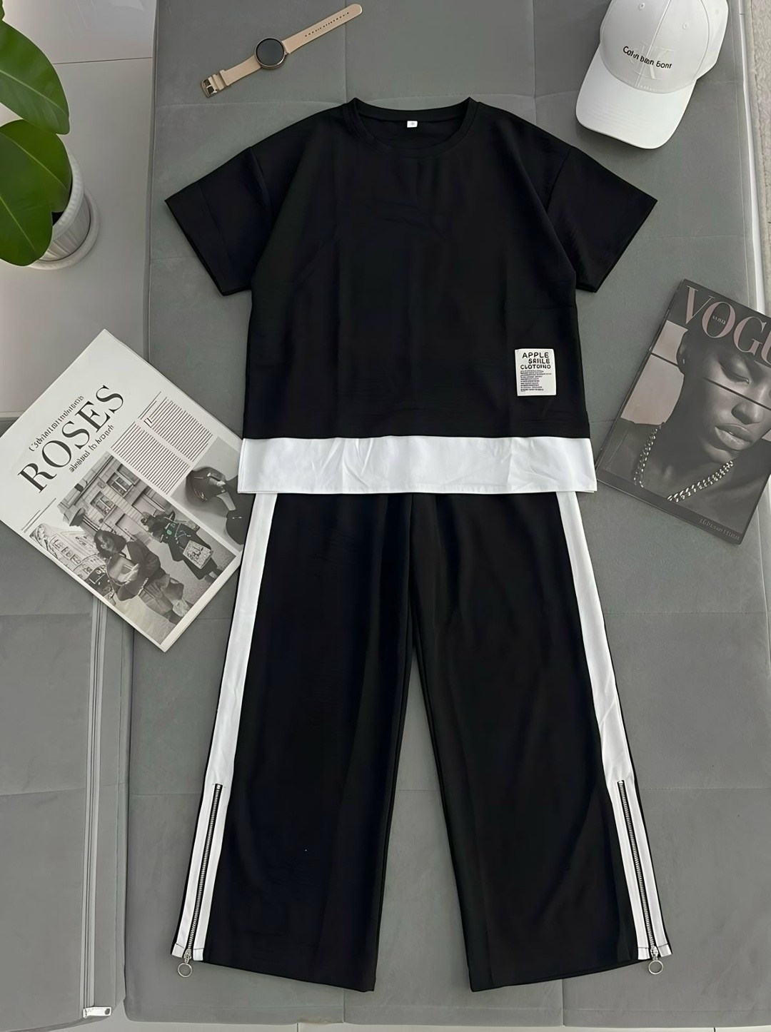 трикотажные костюмы,женские костюмы,брюки голубой,широкие брюки,костюм голубой