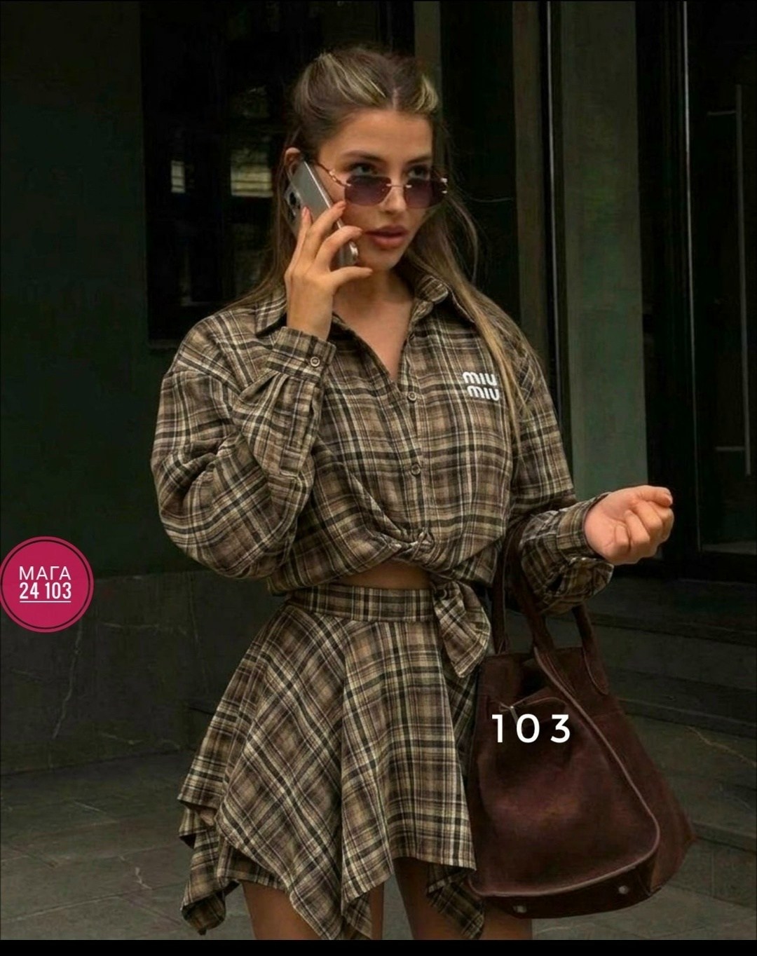 костюм с юбкой и рубашкой в клетку,костюм с юбкой и рубашкой,костюм в клетку,костюм с юбкой в клетку,костюм с короткой юбкой и рубашкой в клетку moonchild