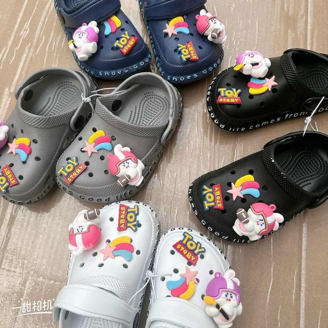 джибитс crocs сандалии,кроксы с украшениями,,детские кроксы,пляжная  детская