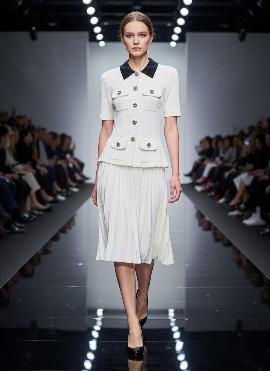 платье модели,костюм с юбкой,высокая мода,шанель мода