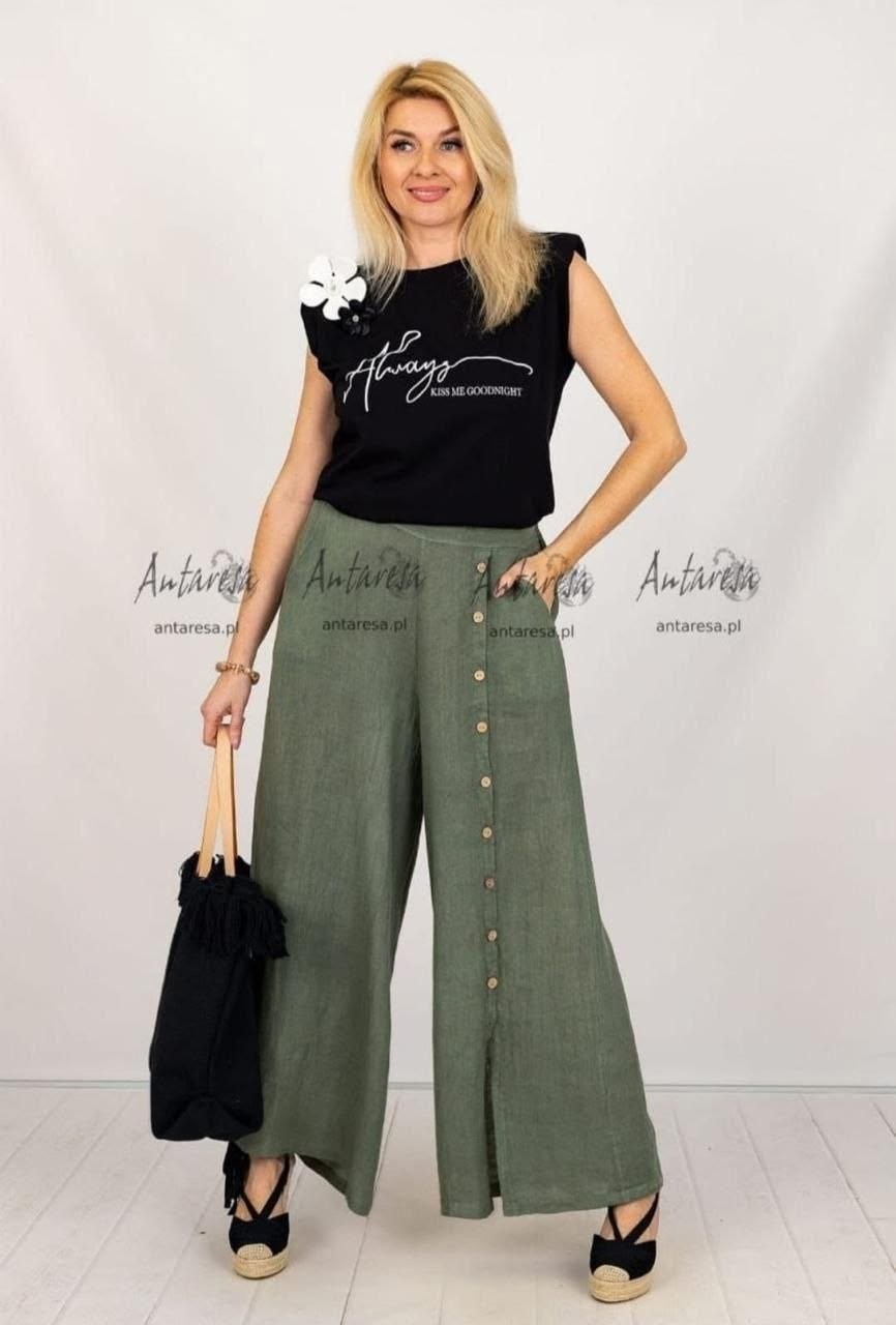 летние костюмы,брючный костюм элегантный,льняной костюм женский летний,широкие брюки,широкие брюки с высокой талией