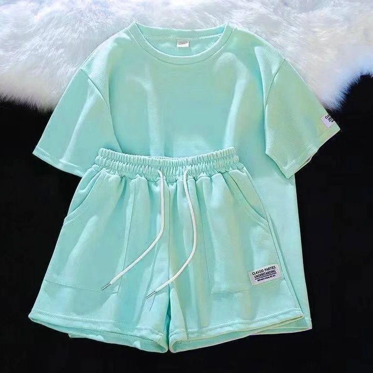 костюм женский с шортами,костюм с шортами комплект,костюм голубой,костюм женский футболка,костюм женский шорты и футболка