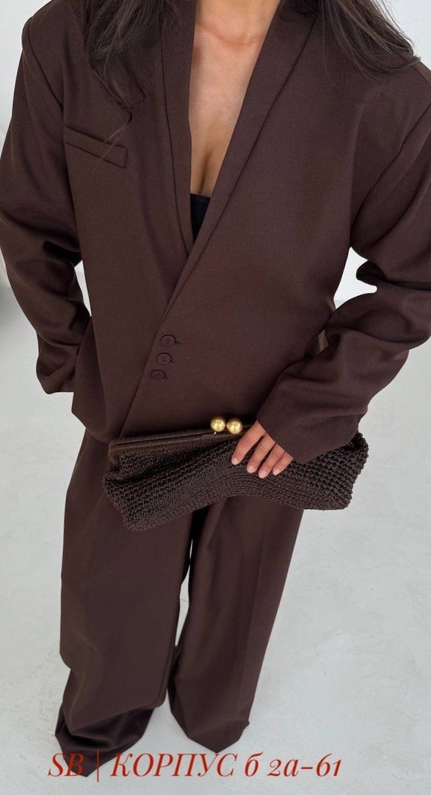 костюм женский оверсайз,брючный костюм,костюм оверсайз,жакет с поясом,женский классический костюм оверсайз am-6775a850