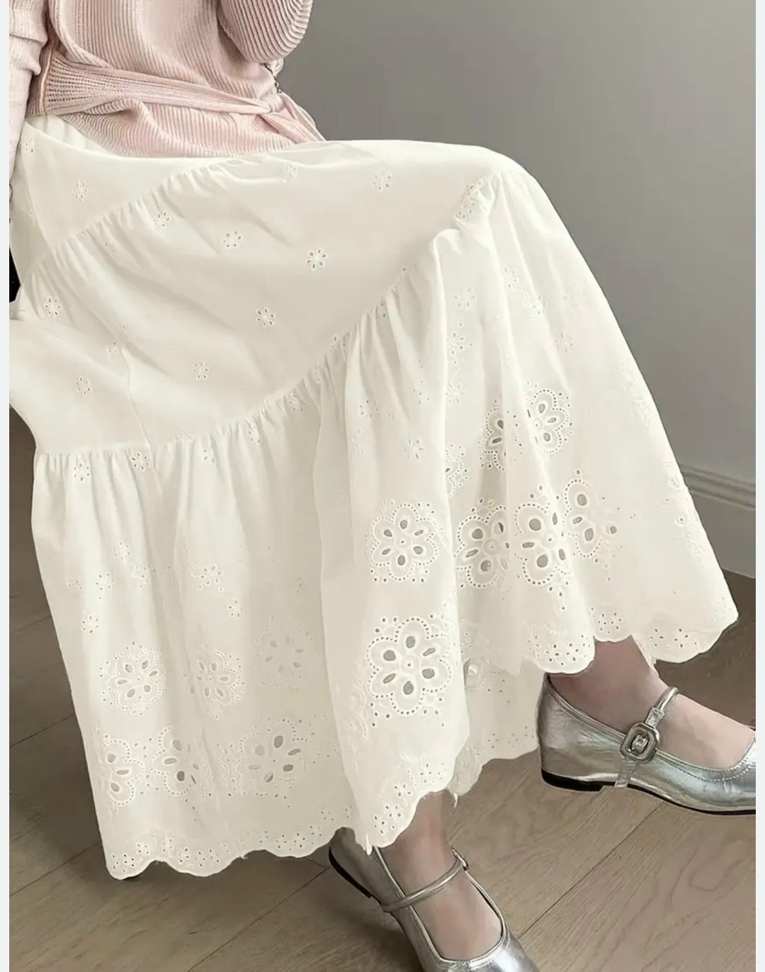 японская милая хлопковая юбка с кружевом и вышивкой в стиле девушки мори,юбка с вышивкой,кружевная юбка,юбка,хлопковая юбка