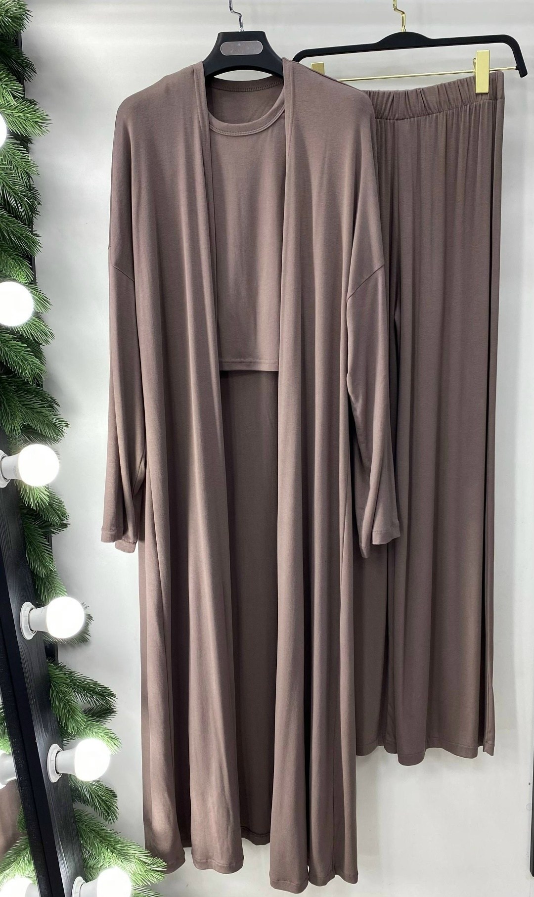 комплект черных,костюм тройка (кардиган + топ + брюки) цвет черный,костюм с брюками палаццо,костюм с брюками,стильные костюмы