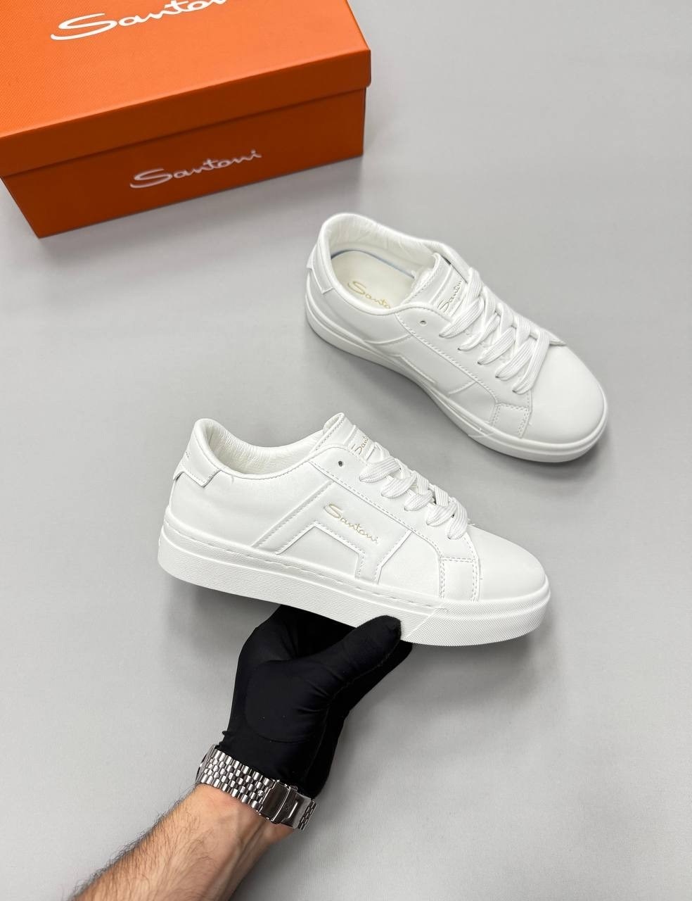 ,кроссовки santoni,спортивная ,кроссовки женскиe,кеды белые