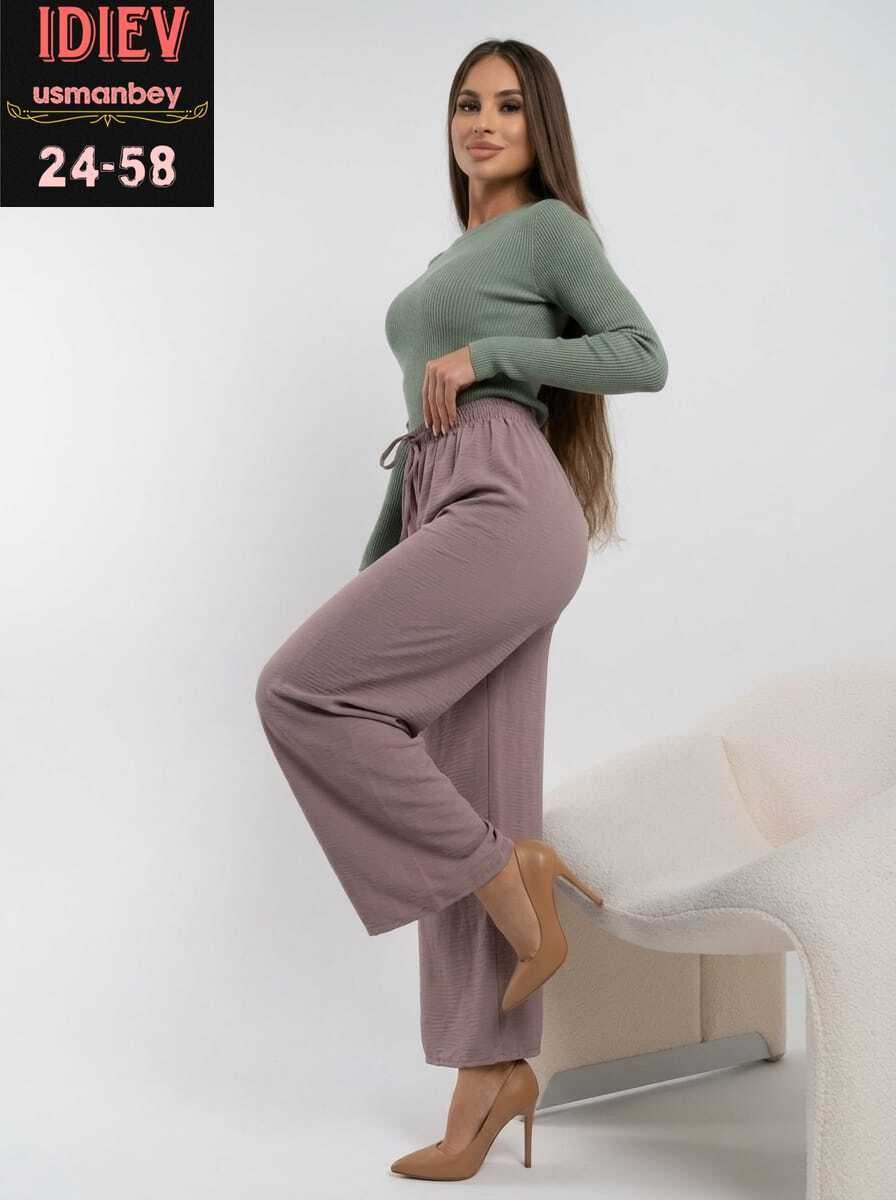 брюки женские палаццо,брюки женские палаццо на резинке,брюки женские палаццо однотонные нина ф,женские брюки,брюки палаццо