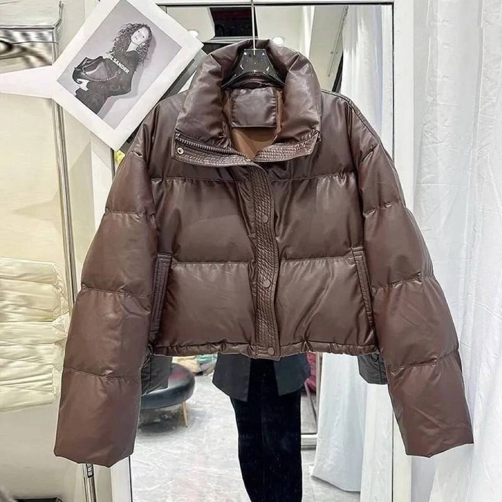 женские парки зимние теплые свободные пуховики с хлопковой подкладкой и воротником-стойкой,женские парки зимние теплые свободные пуховики с хлопко,куртка пуховик женская,пуховик женский короткий,зимня