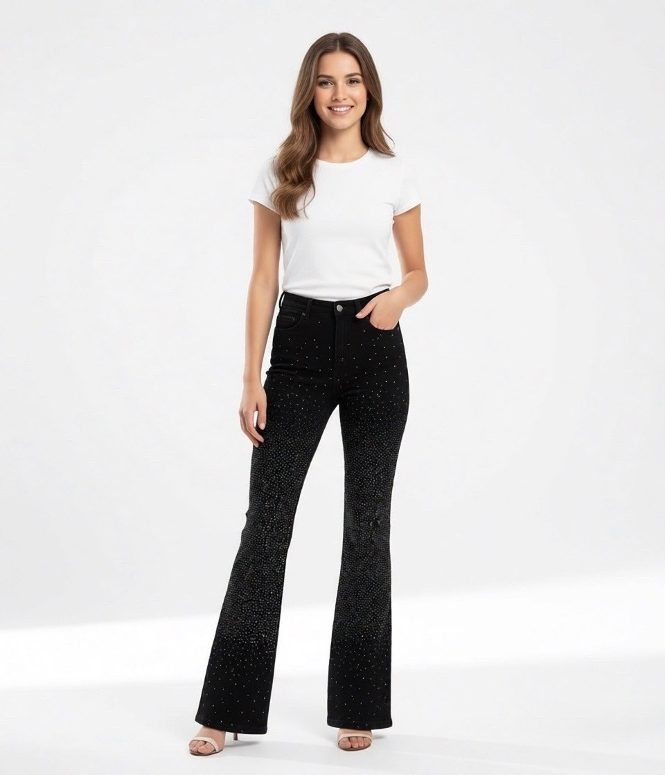 брюки с пайетками,брюки женские из пайеток mist р.44 черный,широкие брюки,одежда брюки,женские брюки