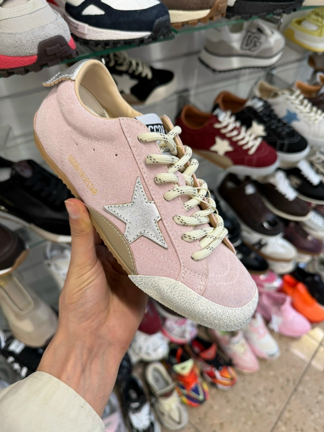 кроссовки golden goose,кеды golden goose superstar замшевые персиковые,golden goose super star,,golden goose sneakers