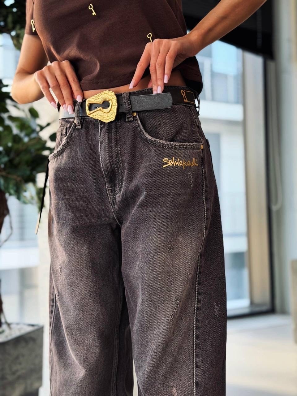 модные джинсы,стильные джинсы,широкие брюки