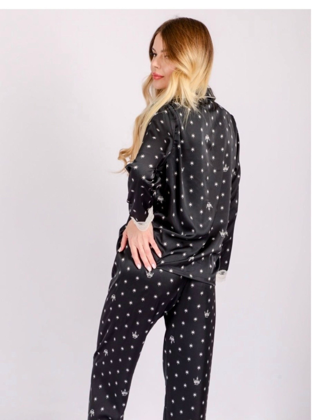 пижамный комплект со штанами шелковый 1000 и 1,пижама женские,пижама женская со штанами шелковая комплект,пижама шелковая,двойки пижама женская