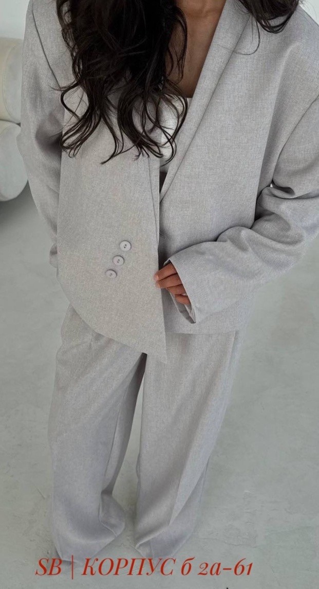 костюм женский оверсайз,брючный костюм,костюм оверсайз,жакет с поясом,женский классический костюм оверсайз am-6775a850
