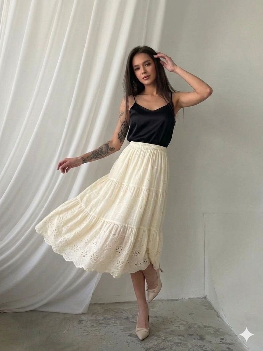 японская милая хлопковая юбка с кружевом и вышивкой в стиле девушки мори,юбка с вышивкой,кружевная юбка,юбка,хлопковая юбка