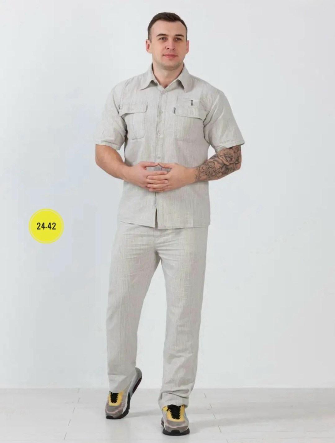 костюм из хлопка легкий летний,костюм мужской летний,комплект брюки и рубашка мужская,повседневный костюм,костюм с рубашкой