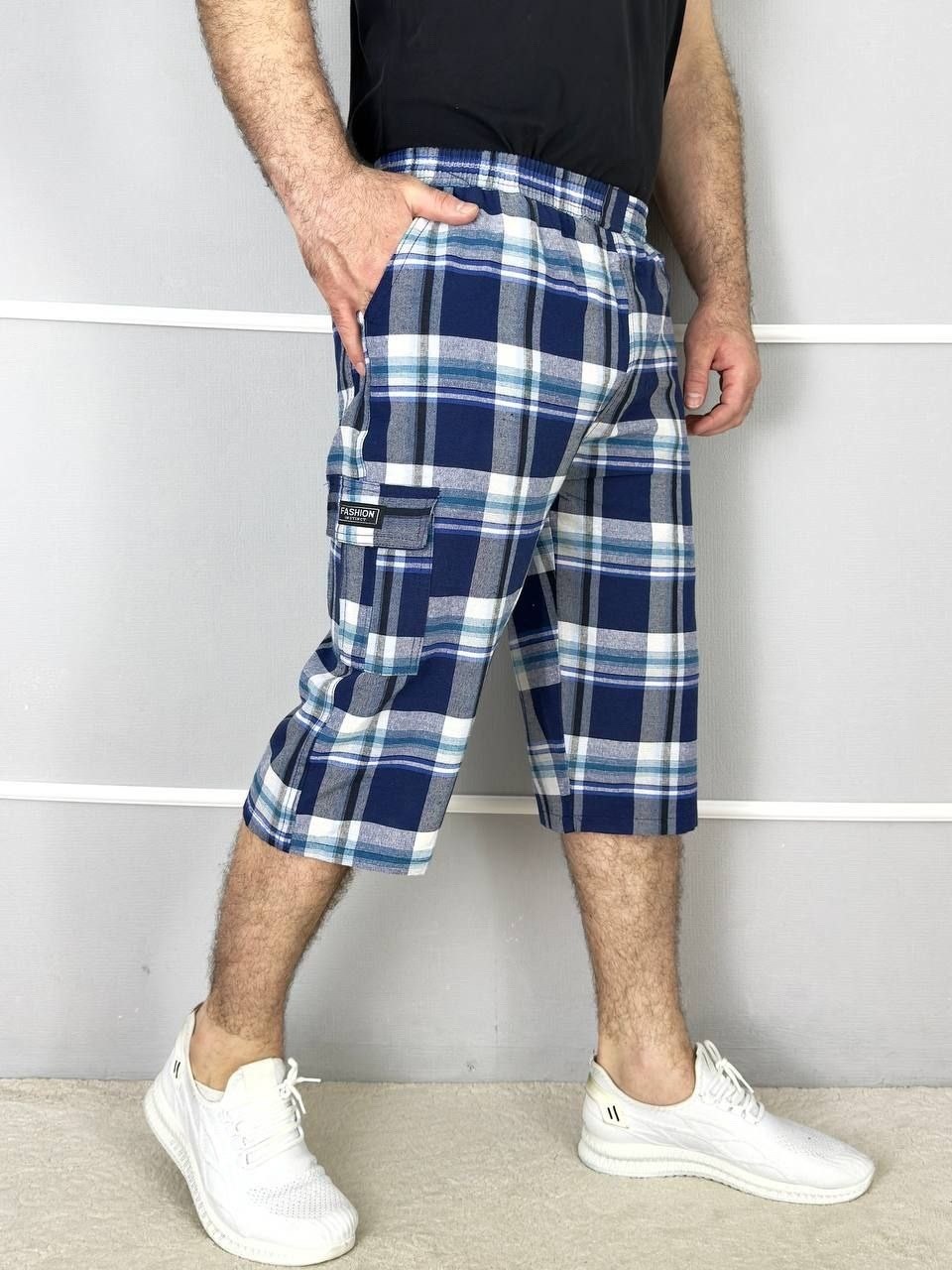 бриджи мужские,шорты мужские,шорты в клетку мужские,шорты бриджи,шорты трикотажные