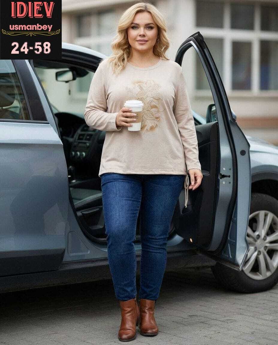 повседневный джемпер,кофта женский,бежевый джемпер,джемпер (кофта) rumoda 2160 дл.р. капучино размер 56-58,джемпер