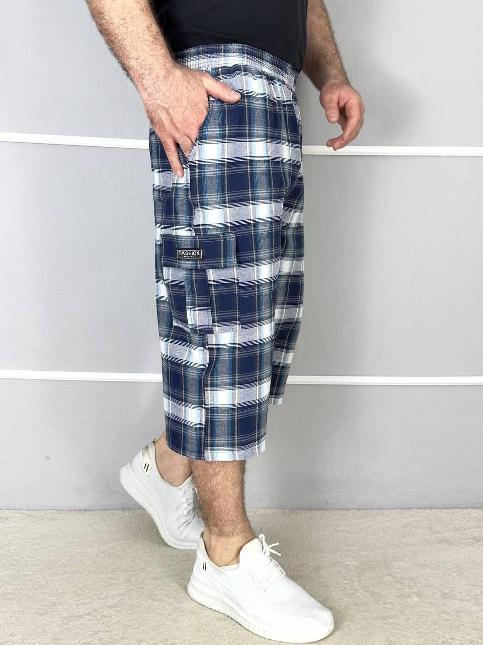 бриджи мужские,шорты мужские,шорты в клетку мужские,шорты бриджи,шорты трикотажные