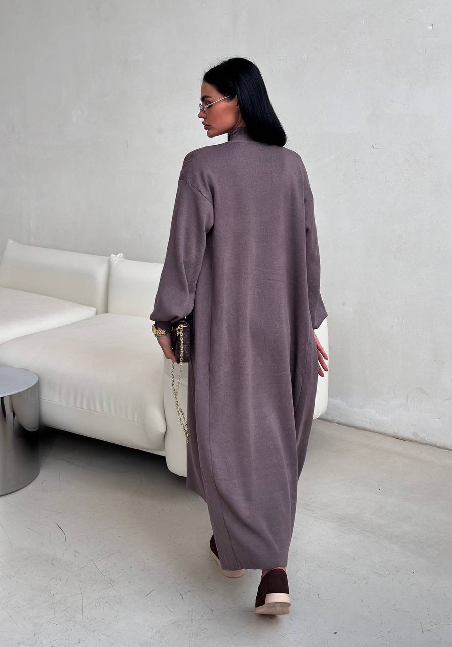 костюм двойка женский платье кардиган,двойка платье и кардиган,платье кардиган,платье лапша с кардиганом,костюм whiteroom женский двойка: платье с кардиганом и поясом темно-серый