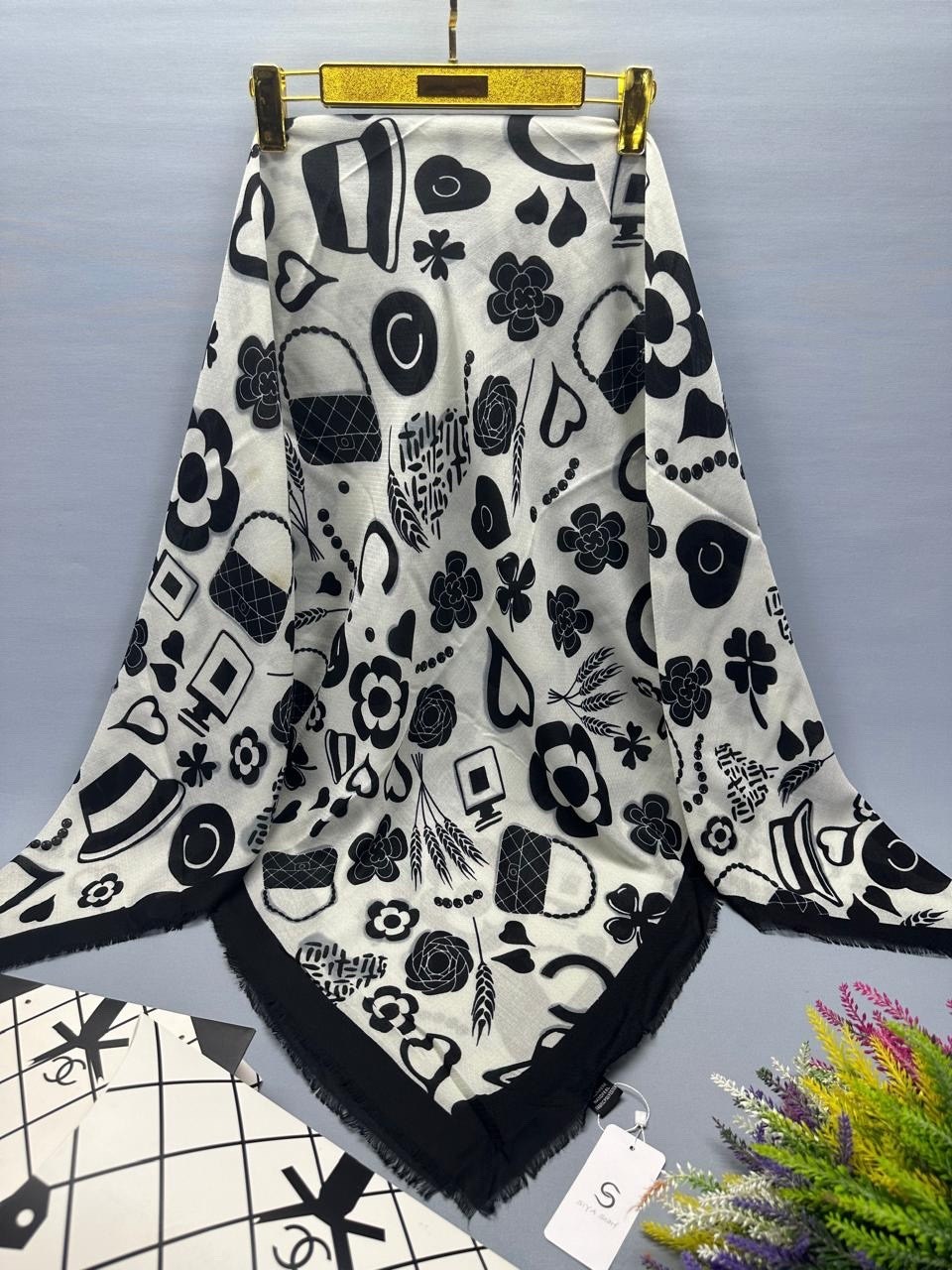 платок женский,шелковый платок,брендовый платок,платки диор,атласный платок