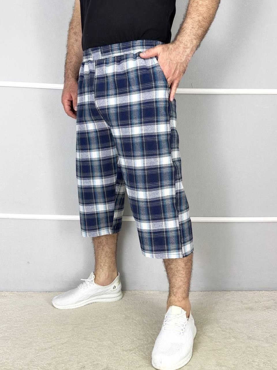 бриджи мужские,шорты мужские,шорты в клетку мужские,шорты бриджи,шорты трикотажные