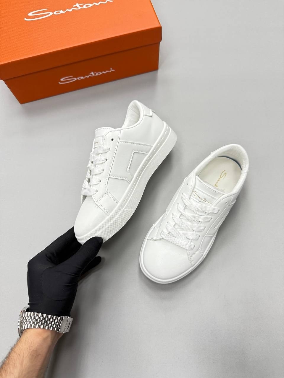 ,кроссовки santoni,спортивная ,кроссовки женскиe,кеды белые