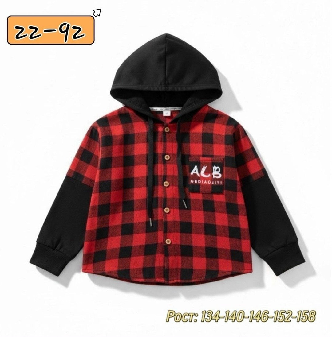 рубашка с капюшоном,рубашка с капюшоном для мальчика,толстовка,рубашка в клетку с капюшоном,детская рубашка