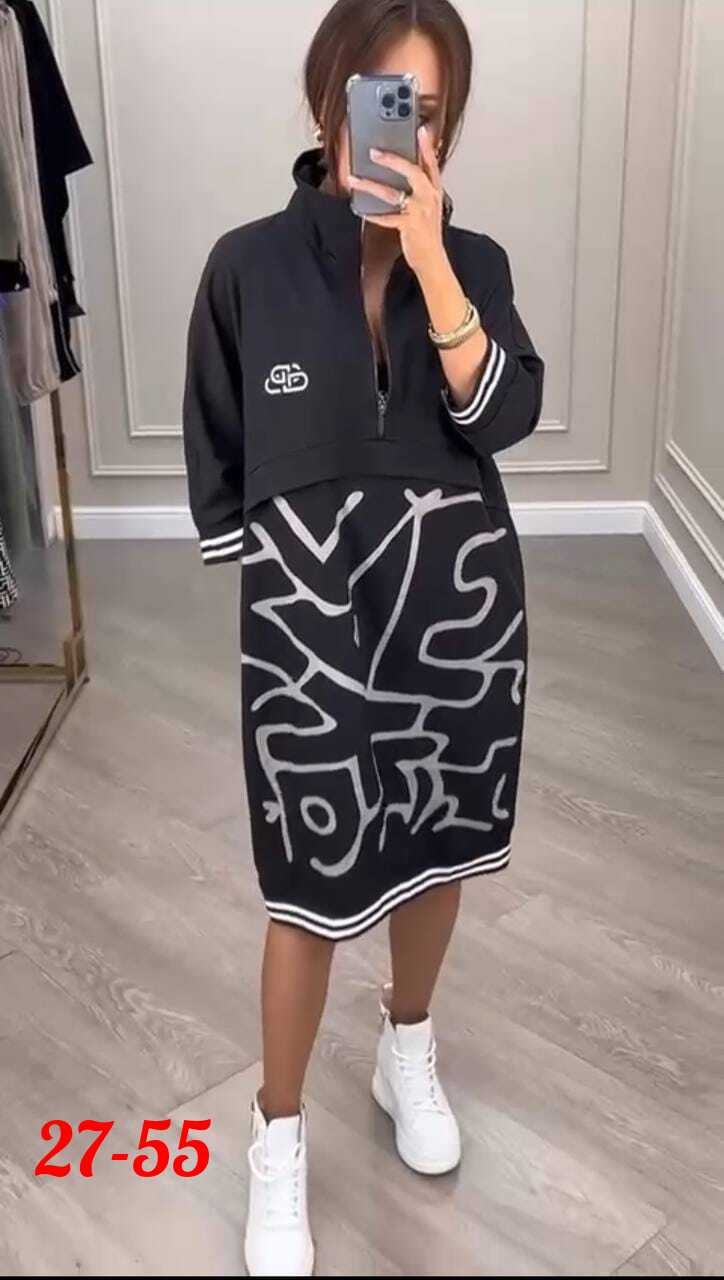 спортивное платье женское,платье женское,женское платье в одном цвете ткань: трикотаж с принтом,платье спортивное арт,платье спортивное женское арт. 11546970