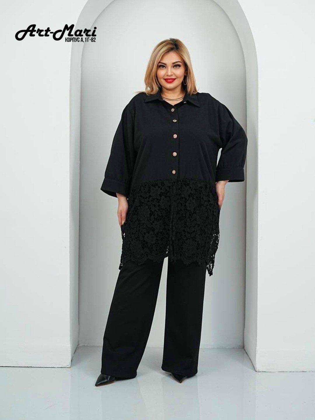 женский брючный костюм с кружевом,блуза свободного кроя,туника большие размеров,туника женская,брючный комплект