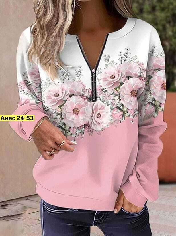 толстовка женская,женская кофта,свитшот женская,модная толстовка,толстовка с цветочными