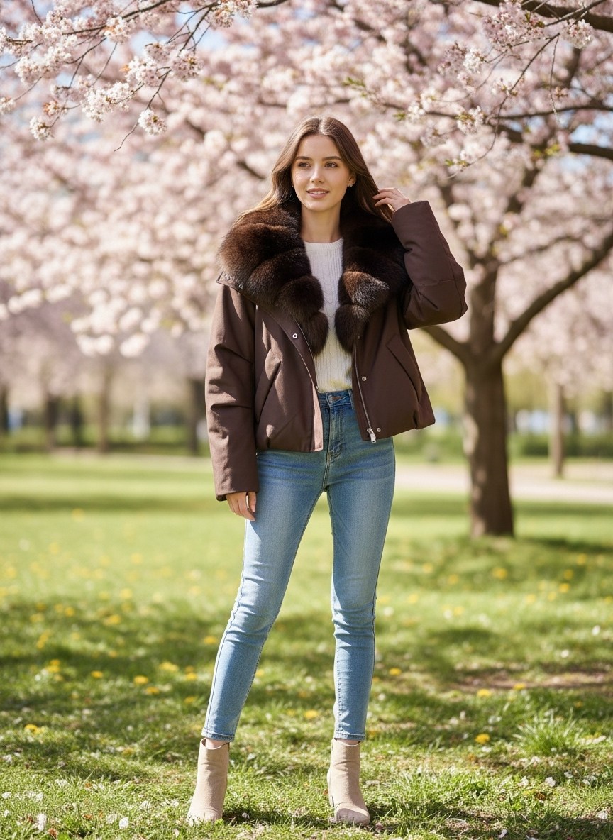 пуховики с мехом,пуховик короткий с натуральным мехом angel mood,короткий пуховик,пуховики с натуральным мехом,куртка - пуховик с мехом песца city furs