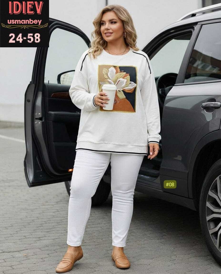 женская кофта,свитшот женская, больших размеров,,джемпер повседневный