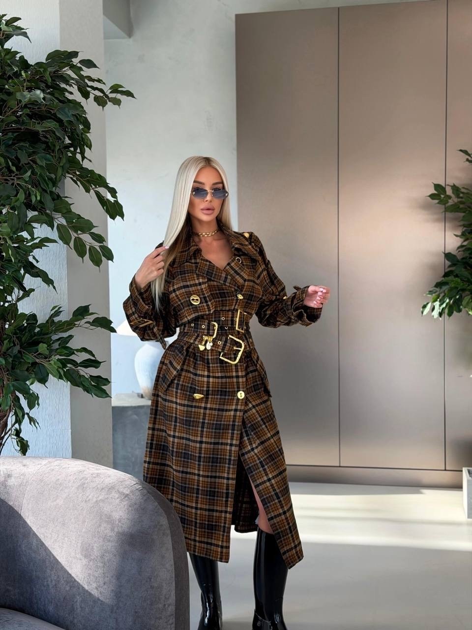 пальто в клетку,стильное пальто,пальто модное,пальто женские,пальто демисезонная