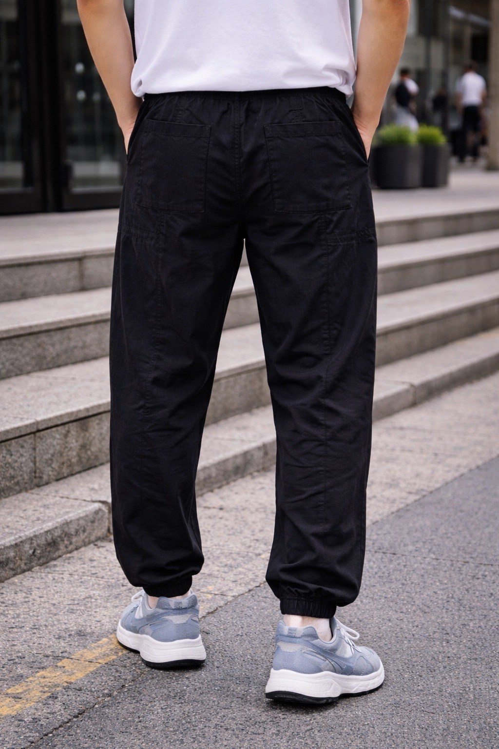 черные свободные брюки jogger 6853 madmext,мужские брюки,штаны джоггеры мужские,мужские джоггеры,брюки спортивные