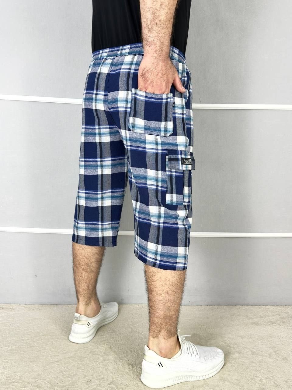 бриджи мужские,шорты мужские,шорты в клетку мужские,шорты бриджи,шорты трикотажные