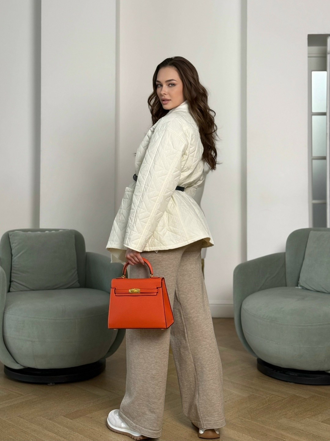 куртка женская,элегантные кардиганы,стёганая куртка,бежевая куртка,жакет