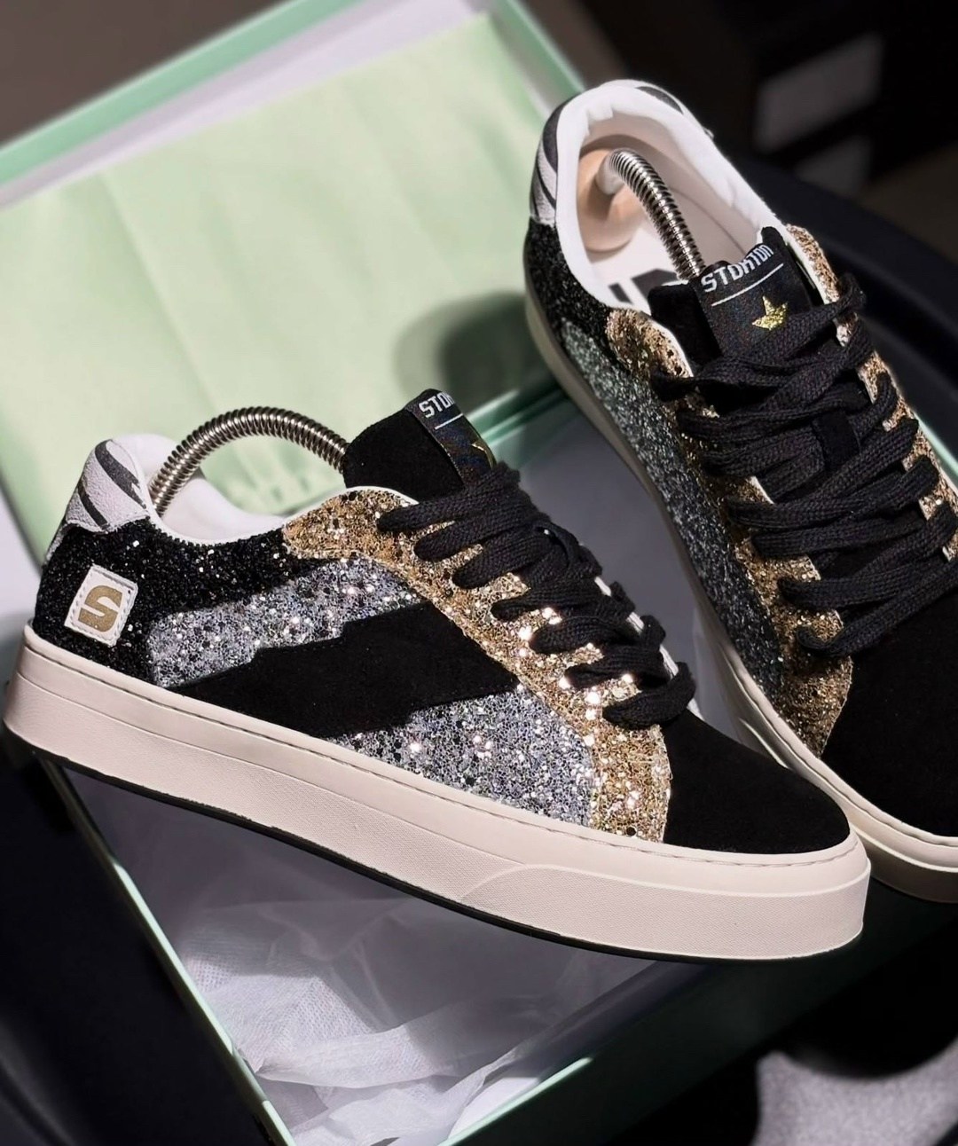 кеды на платформе golden goose aureli 337232987,кеды golden goose,кроссовки golden goose с пайетками,,golden goose кеды superstar с блестками