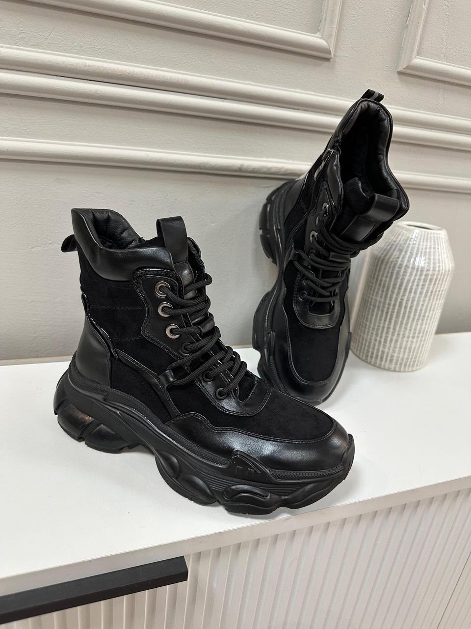 зимние кроссовки женские,,женские кроссовки,кроссовки женские зимние на высокой подошве черные,теплые кроссовки