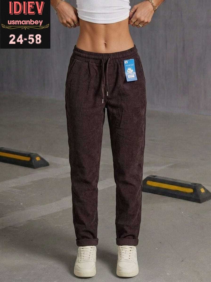 женские брюки 36697 (шоколад),женские брюки,штаны вельвет,теплые брюки женские,брюки 36697 (шоколад)