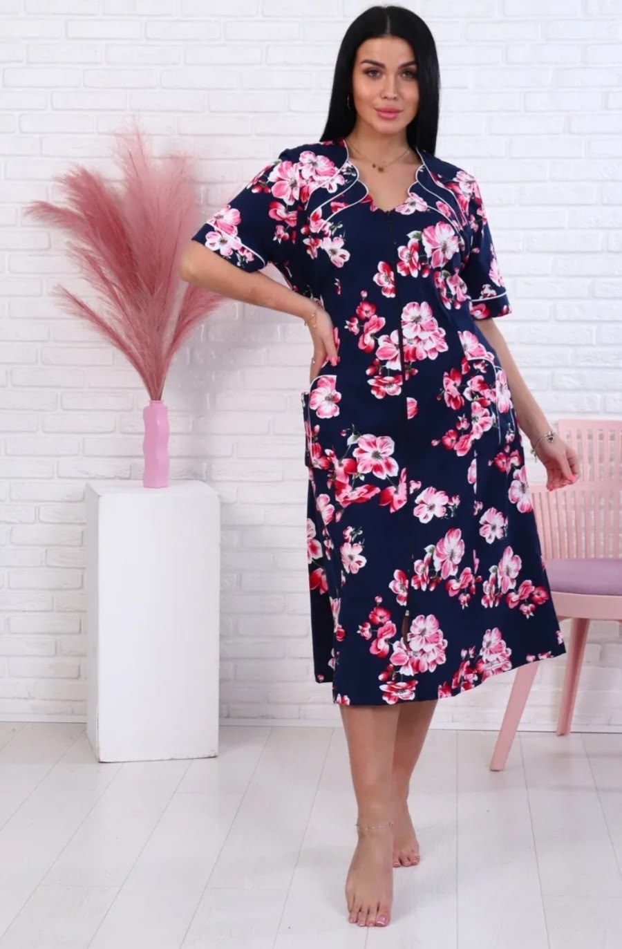 халат женский (модель 069),женский халат,халат женский большие размеры,халат трикотажный,халат домашний