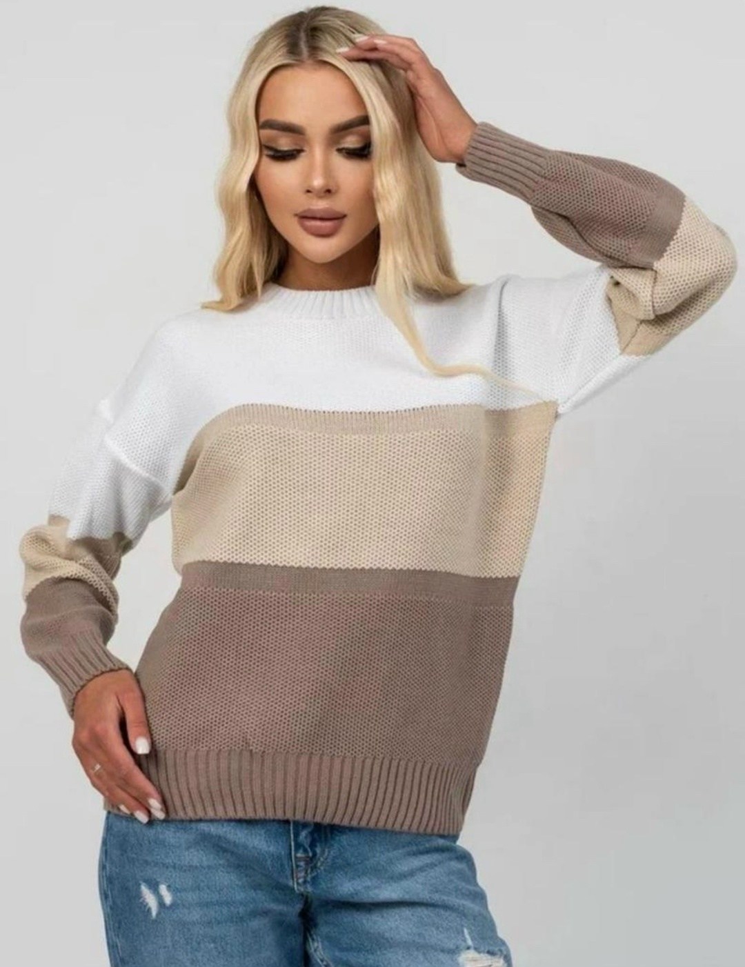 женская кофта,свитер оверсайз в полоску вязаный джемпер,свитер оверсайз в полоску вязаный джемпер win_hp fashion,женская кофта и свитер,джемпера женские