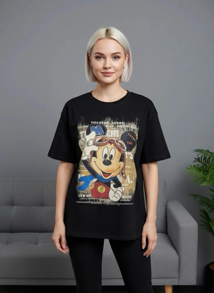 футболка женская,футболки оверсайз с принтами,футболки оверсайз женские,футболка оверсайз с принтом микки маус,женские футболки с принтом