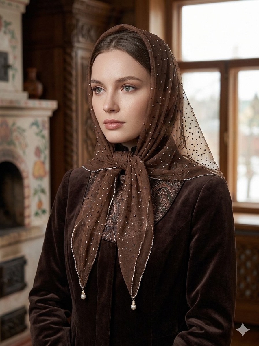 платок в церковь,платок для храма,православный платок,платок для храма женский,платок на голову для храма мастерская покров цвет молочный