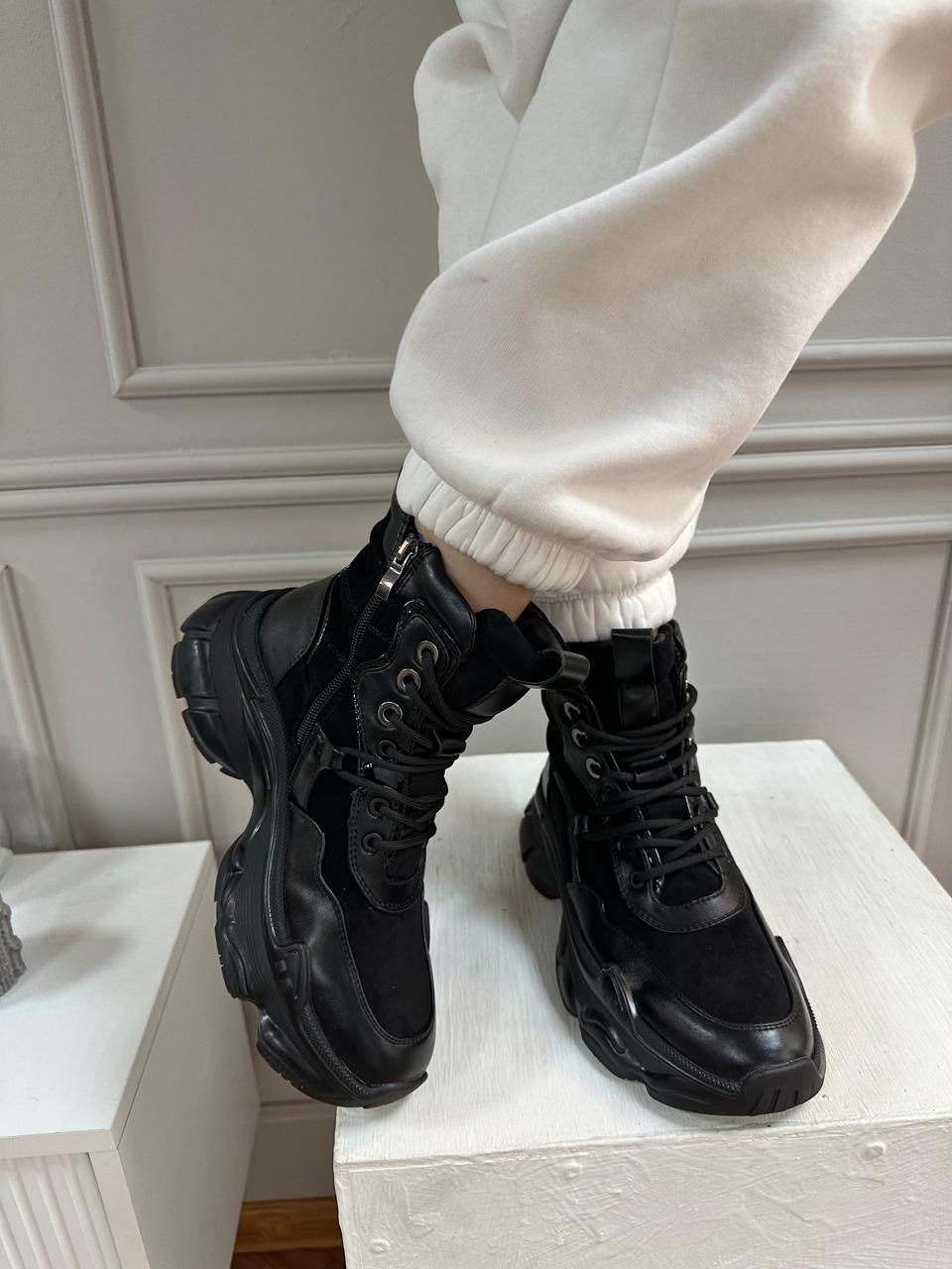 зимние кроссовки женские,,женские кроссовки,кроссовки женские зимние на высокой подошве черные,теплые кроссовки