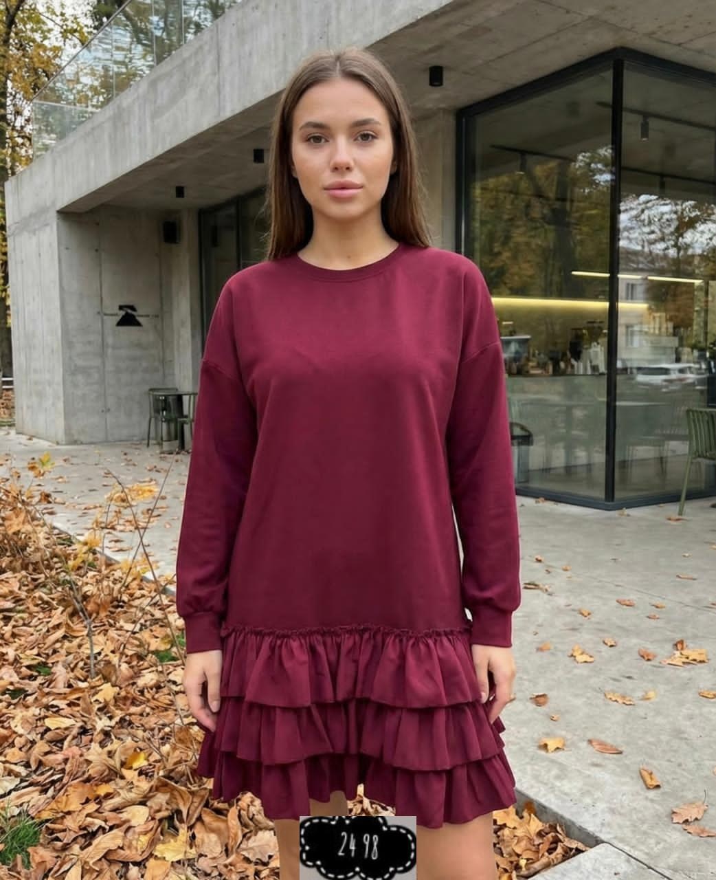 платье с оборками,модное платье,стильное платье,платье,платье женской